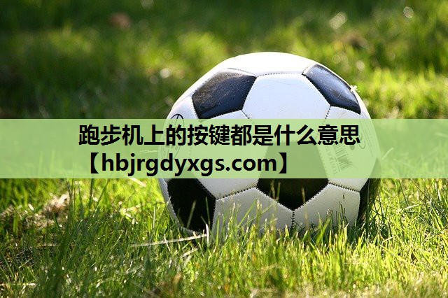 跑步机上的按键都是什么意思